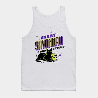 Scary Savannah Black Cat! Tank Top